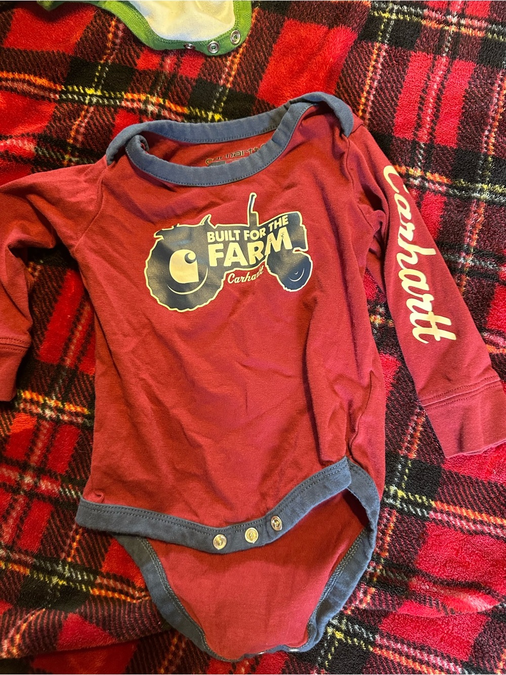 Carhartt Red 'Built for the Farm' Kids One-Piece